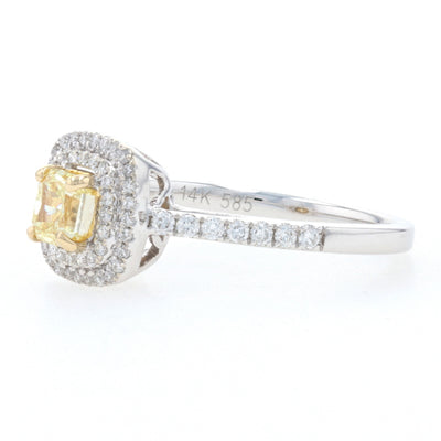 .57ct Fancy Light Yellow Diamond Ring White Gold