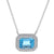 1.25ct Blue Topaz & Diamond Necklace White Gold