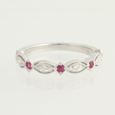 Diamond & Ruby Ring  0.21ctw