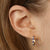 .25ctw Sapphire & Diamond Earrings Yellow Gold