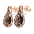 8.20ctw Smoky Quartz & Diamond Earrings Rose Gold