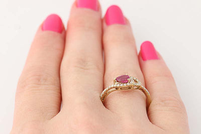 Ruby & Diamond Ring  .72ctw