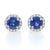 1.00ctw Sapphire & Diamond Earrings White Gold