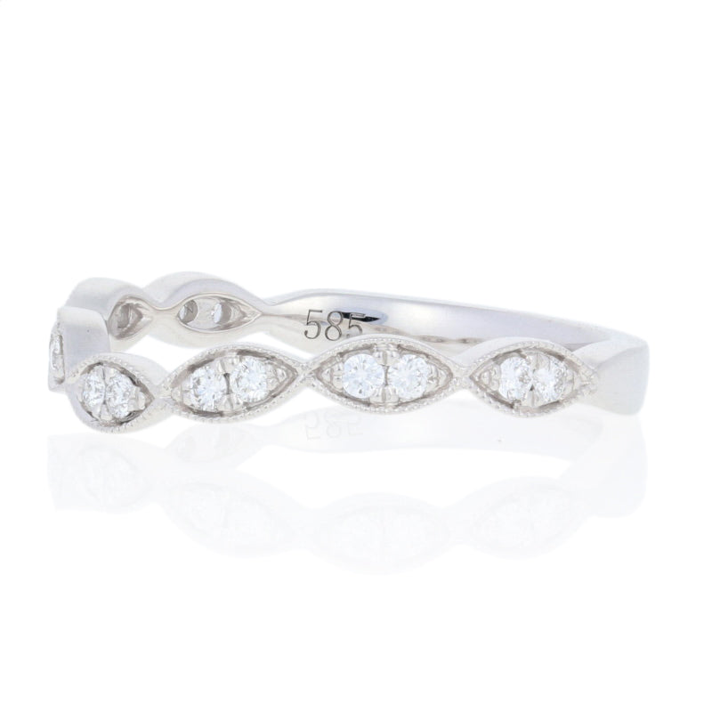 Diamond Contoured Wedding Band