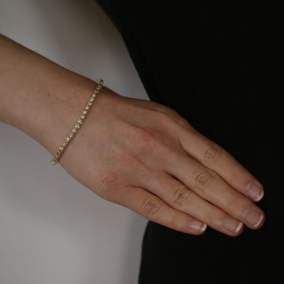 4.16ctw Diamond Bracelet Yellow Gold