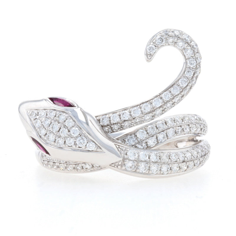 .62ctw Diamond & Ruby Ring White Gold