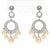 John Hardy Classic Chain Hammered Circle Earrings Sterling Silver & Yellow Gold