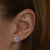 1.19ctw Tanzanite and Diamond Earrings White Gold