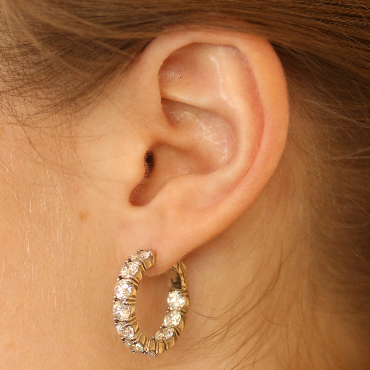 5.21ctw Diamond Earrings White Gold