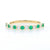 .45ctw Emerald and Diamond Band Yellow Gold