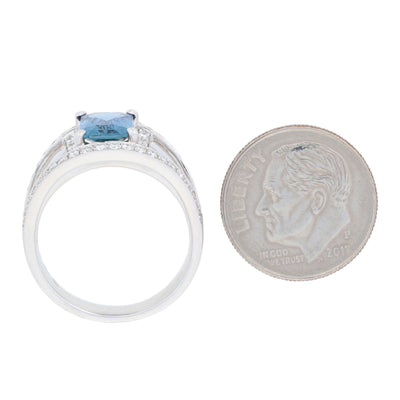 Radiant Sapphire & Diamond Ring 2.25ctw