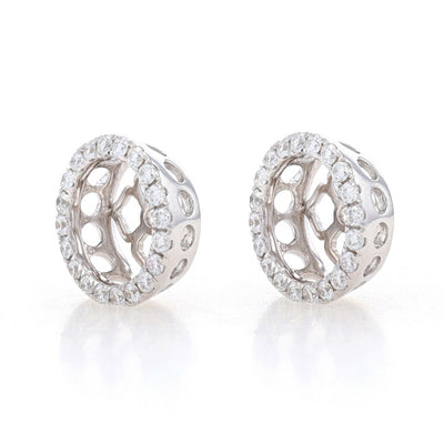 .63ctw Diamond Earring Enhancers White Gold