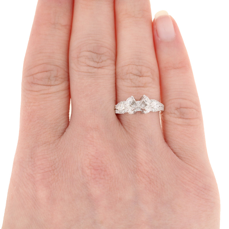 Semi-Mount Diamond Accented Engagement Ring  1.50ctw