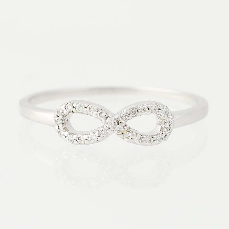 Infinity Knot Diamond Ring  .14ctw
