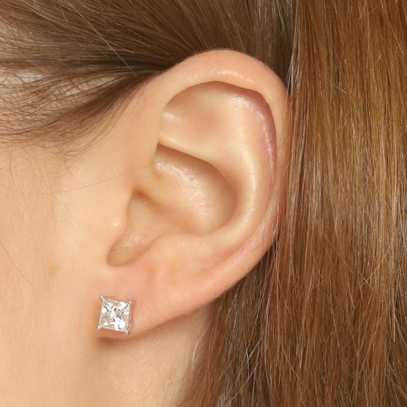 1.75ctw Diamond Earrings White Gold