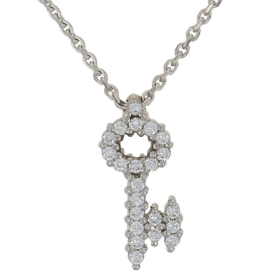 .25ctw Diamond Key Pendant Necklace
