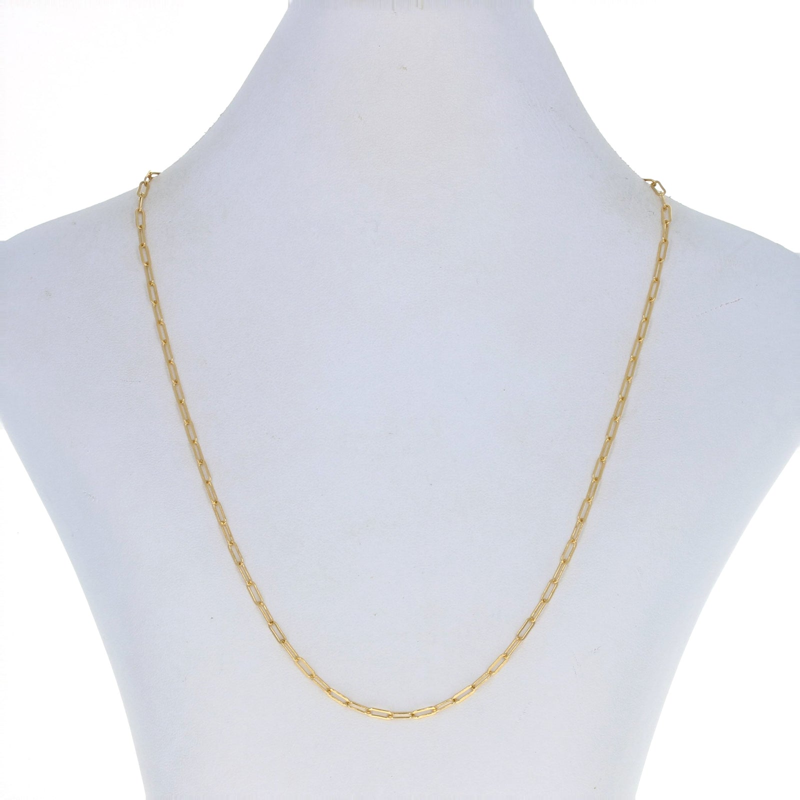 Paperclip Chain Necklace Yellow Gold Filled