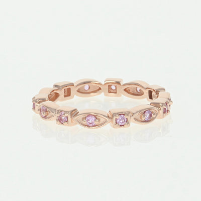 Light Pink Sapphire Eternity Band  .35ctw