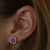 1.72ctw Pink Sapphire & Diamond Earrings White Gold