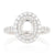Semi-Mount Oval Double Halo Ring Engagement.68ctw