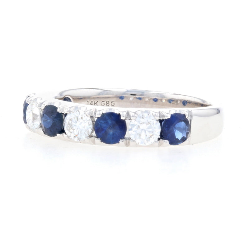1.67ctw Sapphire & Diamond Ring White Gold