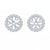 .41ctw Diamond Halo Earring Enhancer Stud Jackets White Gold