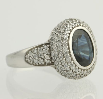 Sapphire & Diamond Cocktail Ring 5.80ctw