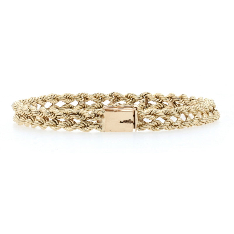 Double Rope Chain Bracelet Yellow Gold