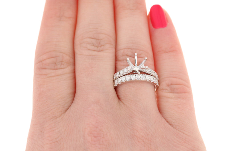 Semi-Mount Engagement Ring & Wedding Band .81ctw