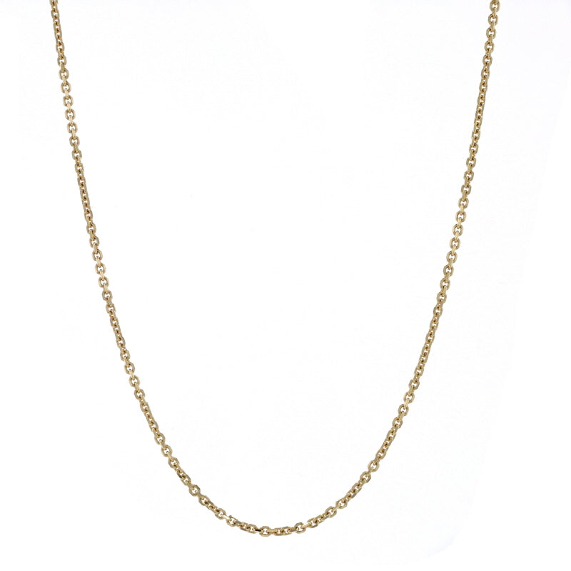 Diamond Cut Cable Chain Necklace Yellow Gold
