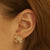 David Yurman Angelika Four Points .25ctw Diamond Earrings Yellow Gold