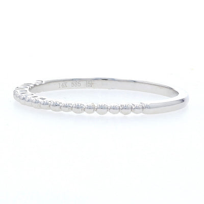 Bead Work Ring White Gold