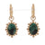 Nina Wynn Athena .25ctw Emerald and Diamond Earrings Yellow Gold