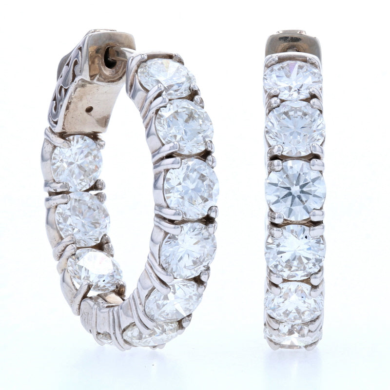 5.21ctw Diamond Earrings White Gold