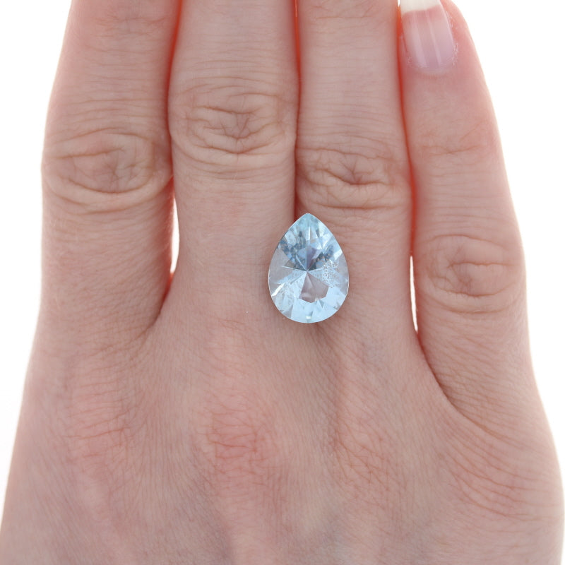 5.42ct Loose Aquamarine Pear