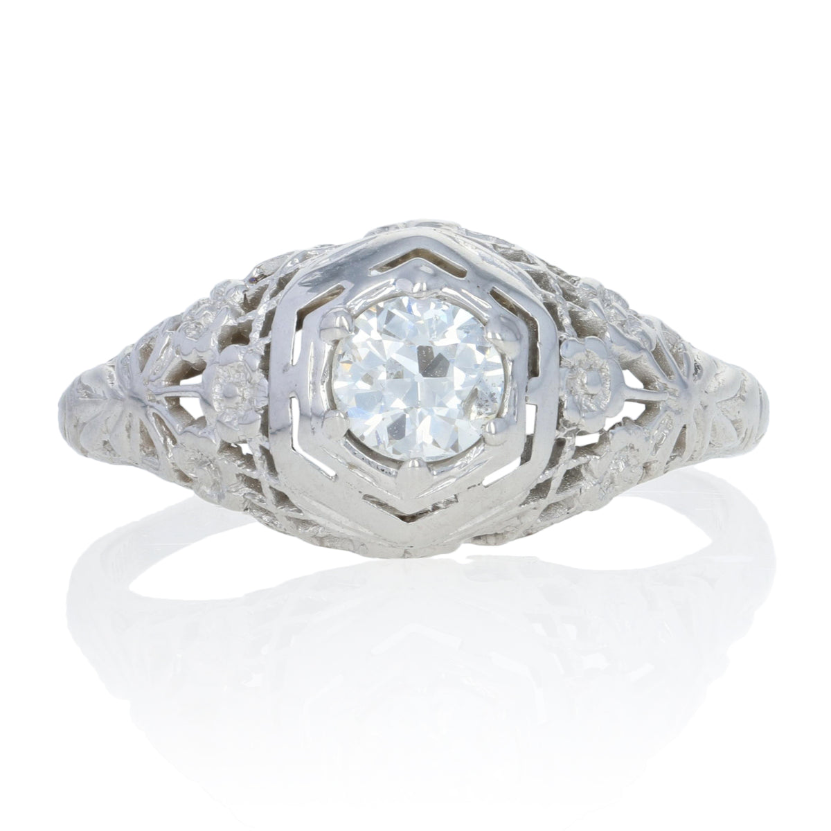 .45ct Diamond Art Deco Ring White Gold