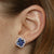 4.01ctw Sapphire & Diamond Earrings White Gold