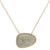 Labradorite & Diamond Halo Necklace