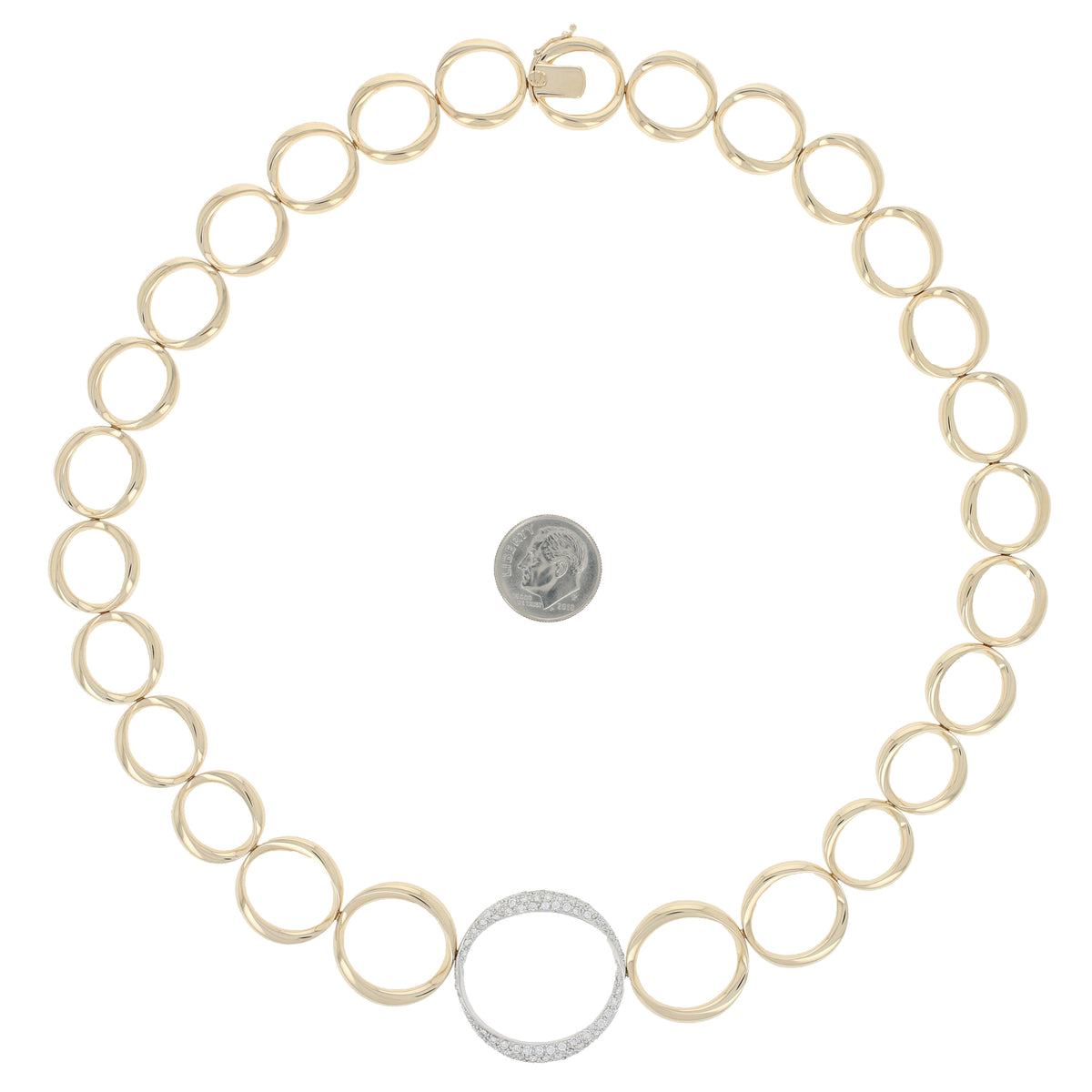 Diamond Circle Necklace 1.05ctw