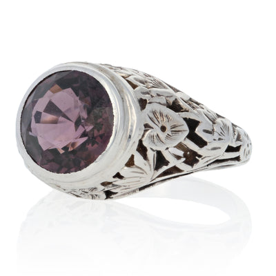 4.66ct Purple Spinel Ring White Gold