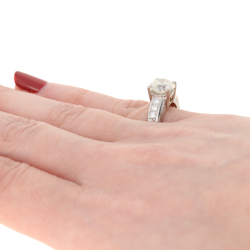 Beaudry 2.65ctw Diamond Engagement Ring Platinum &  Yellow Gold
