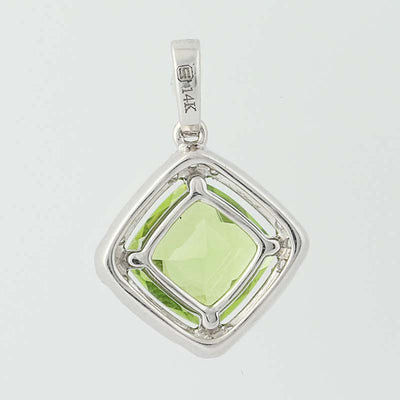 Peridot & Diamond Pendant 1.59ctw