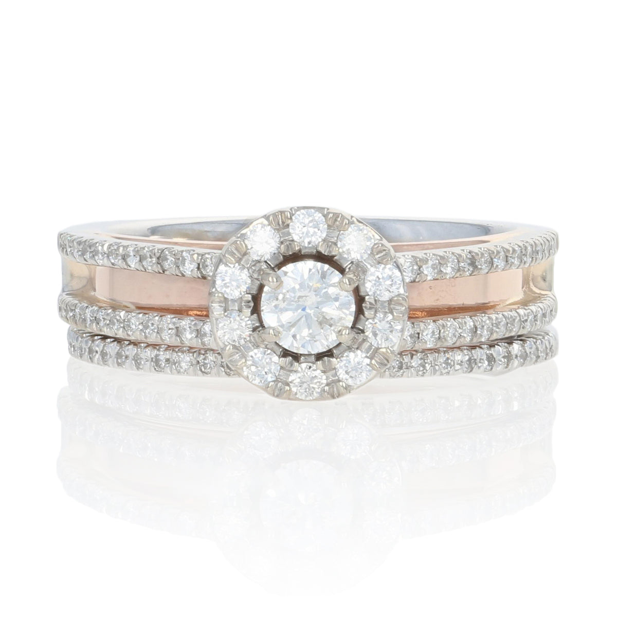 .77ctw Diamond Engagement Ring & Wedding Band White Gold
