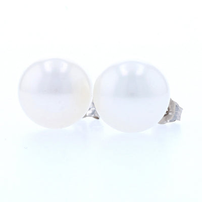 10.5-11mm Akoya Pearl Earrings White Gold