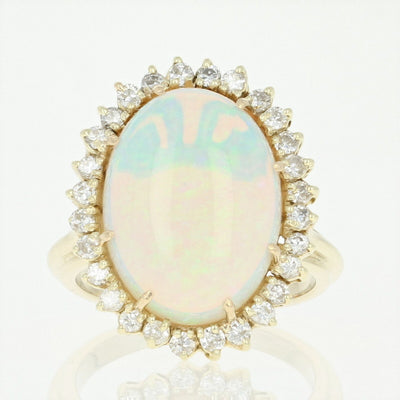 8.10ct Opal & Diamond Cocktail Ring