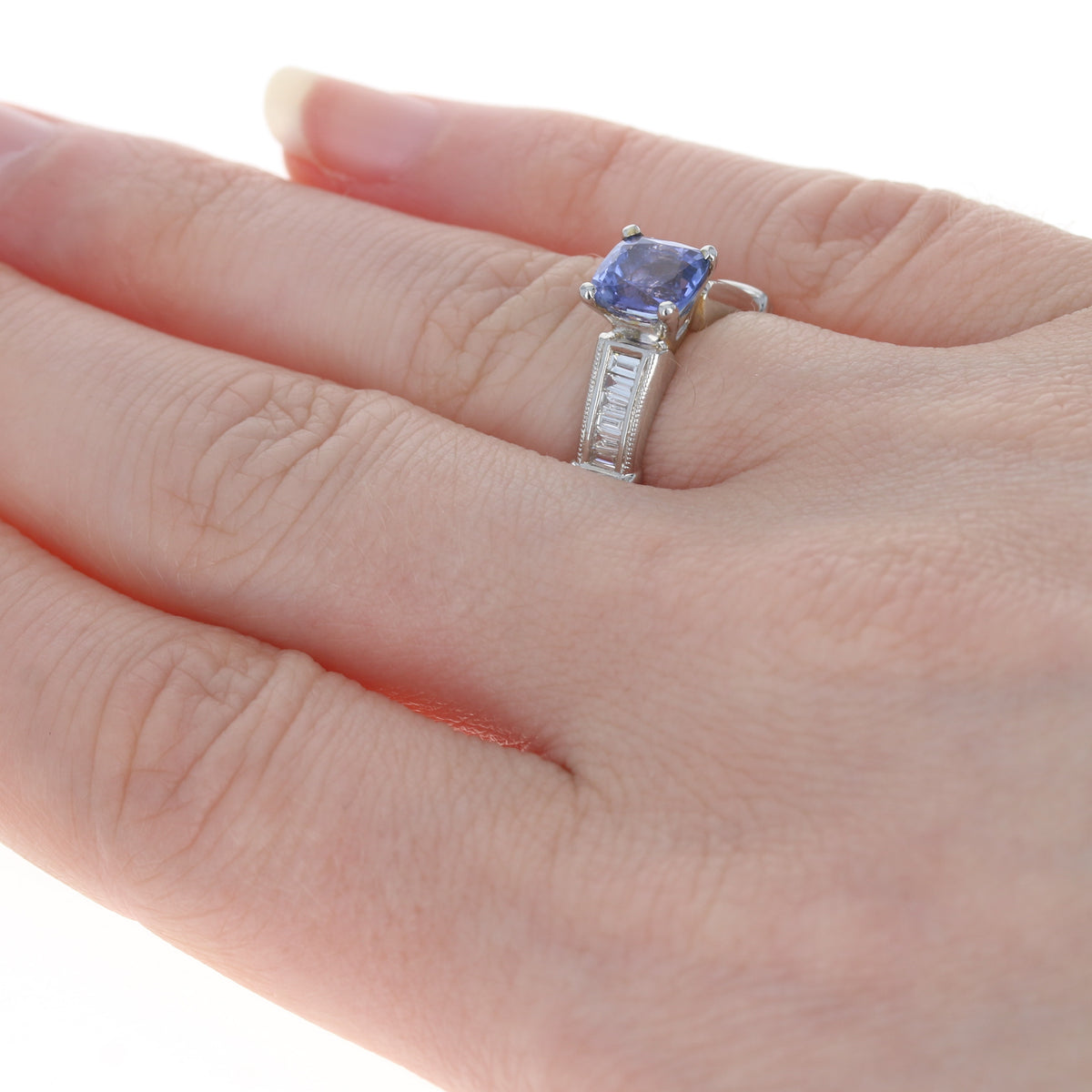 Tanzanite & Diamond Engagement Ring 1.38ct