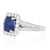 Cushion Cut Sapphire & Diamond Ring 3.34ctw
