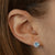 1.14ctw Blue Topaz & Diamond Earrings White Gold