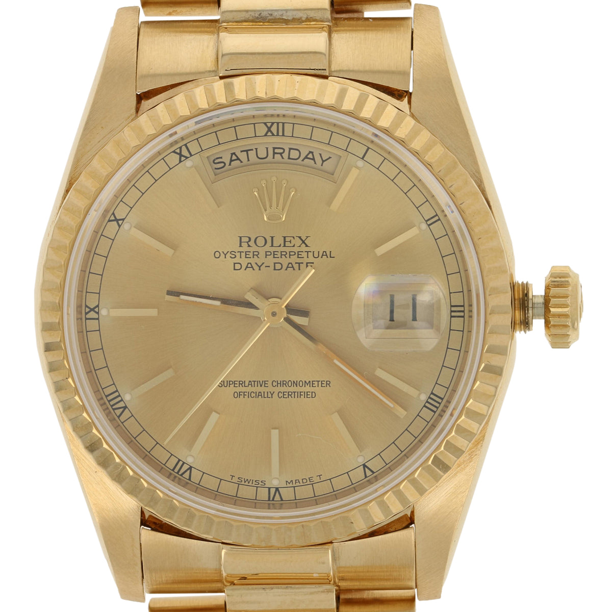Rolex Oyster President Day-Date Men's Watch Yellow Gold 18238