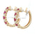 .25ctw Ruby & Diamond Earrings Yellow Gold